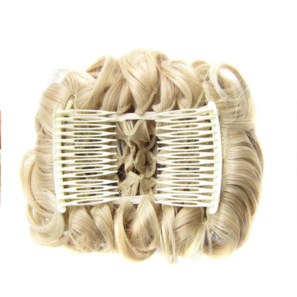 Puffr™ - Short Messy Curly Dish Hair Bun Extension