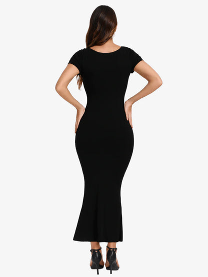 Kurzärmeliges Maxi Shapewear Kleid