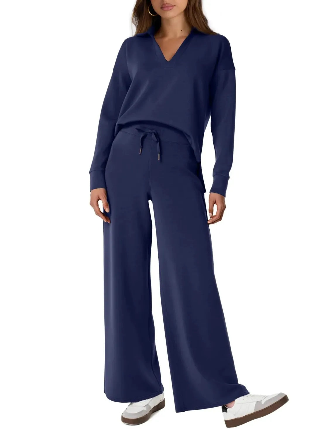 Cozifit™ - Damen 2-Teiliges Langarm-Sweatsuit-Set