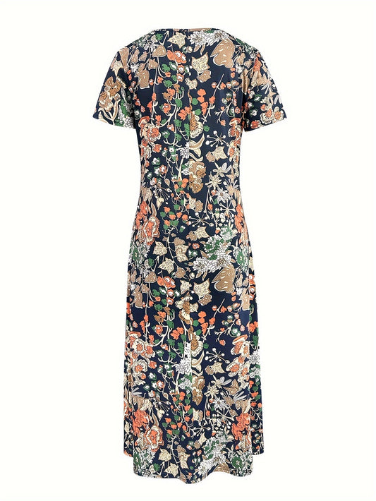 Sommer Maxi Damen Kleid | Marineblau