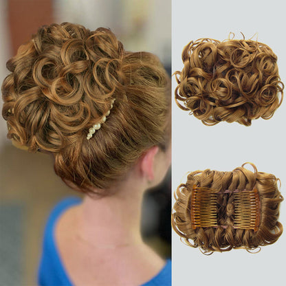 Puffr™ - Short Messy Curly Dish Hair Bun Extension