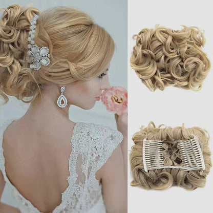 Puffr™ - Short Messy Curly Dish Hair Bun Extension