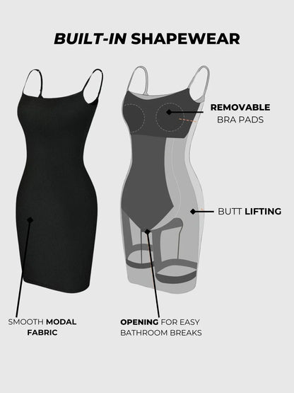 Slip Midi Shapewear Kleid