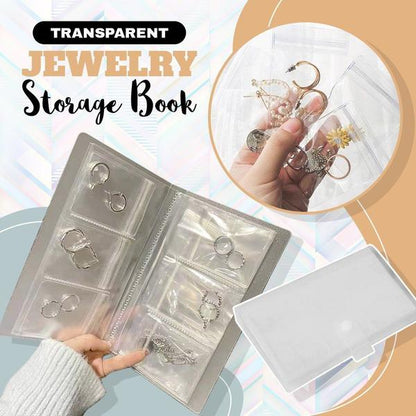 JewlBook™ - Transparentes Schmuck-Aufbewahrungsbuch Set