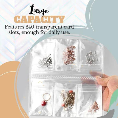 JewlBook™ - Transparentes Schmuck-Aufbewahrungsbuch Set